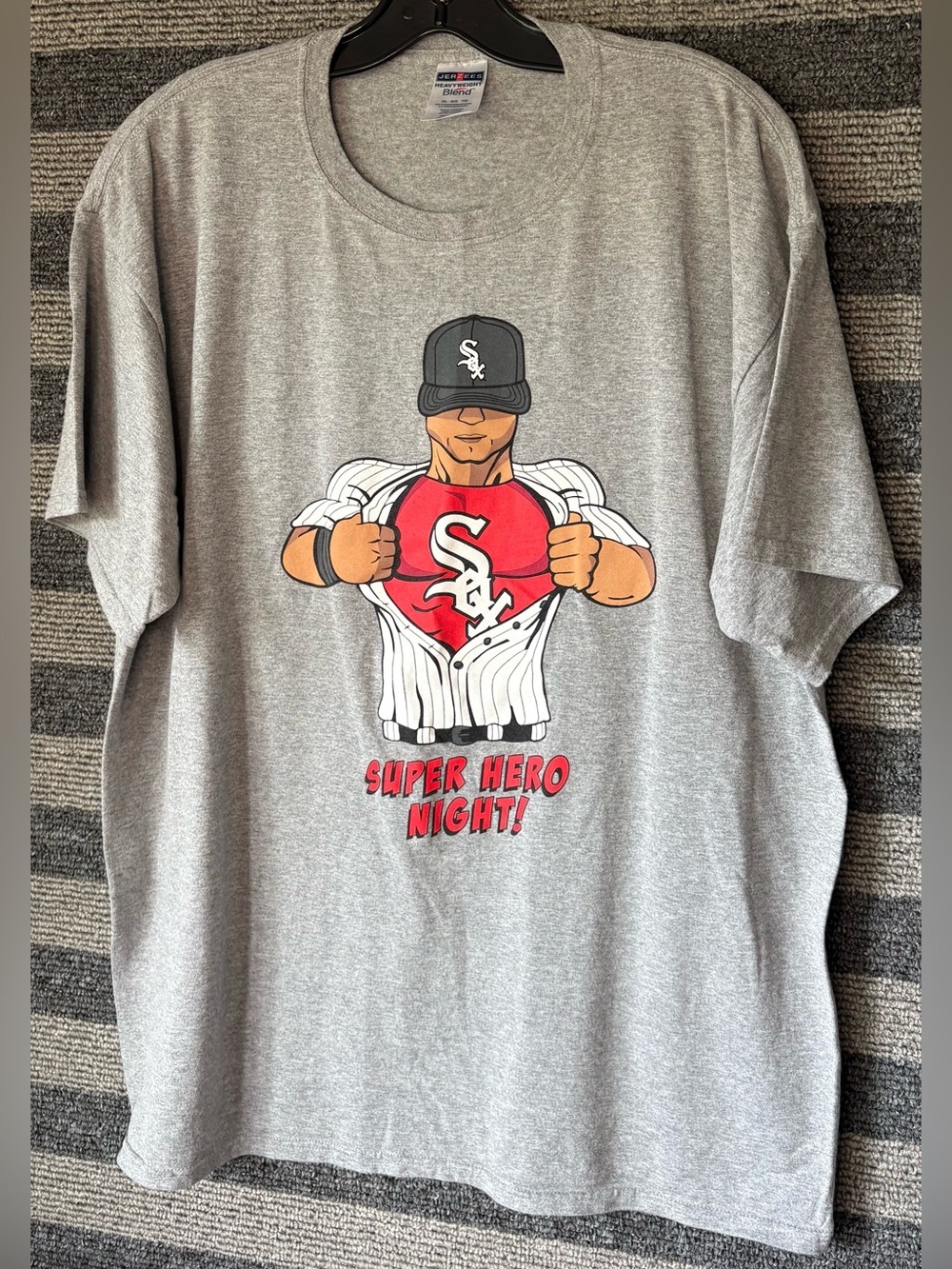 2015 Jerzees Chicago White Sox Super Hero Night Stadium Promotional T-Shirt XL
